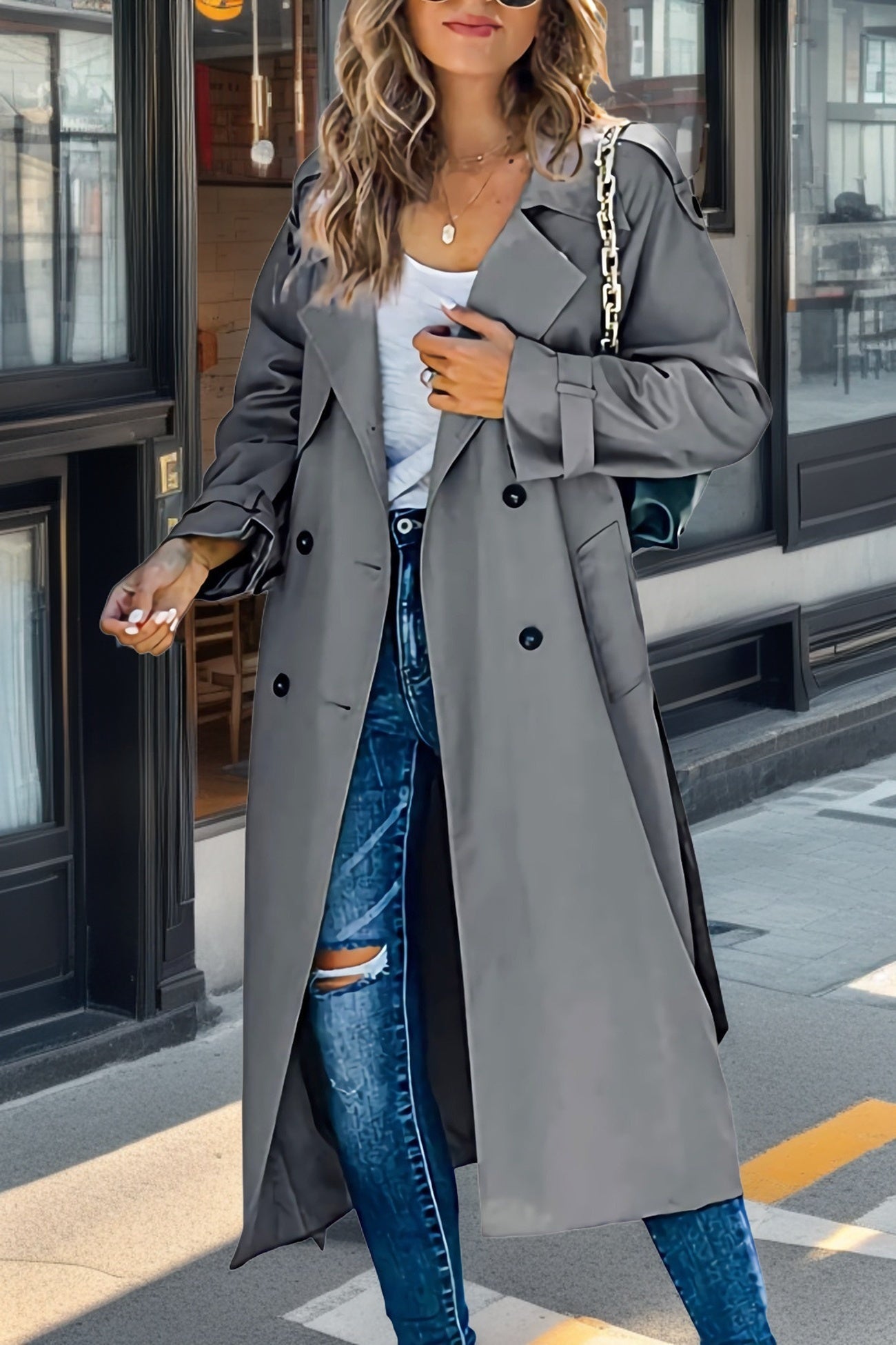 Cappotto Trench da Donna Vestibilità Relaxed