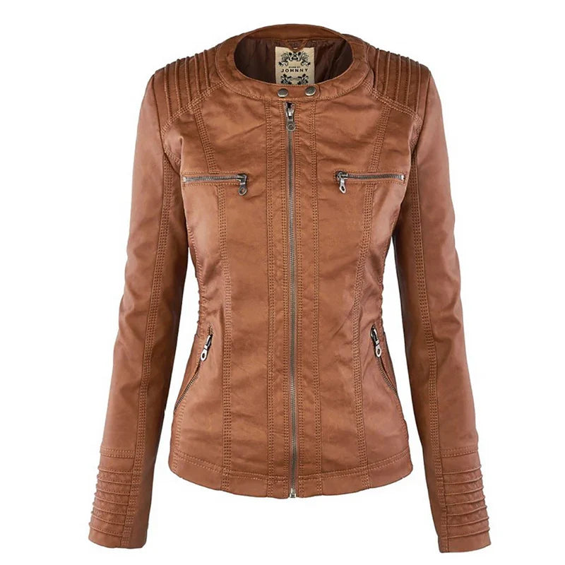 Giacca con Cappuccio da Donna in Ecopelle