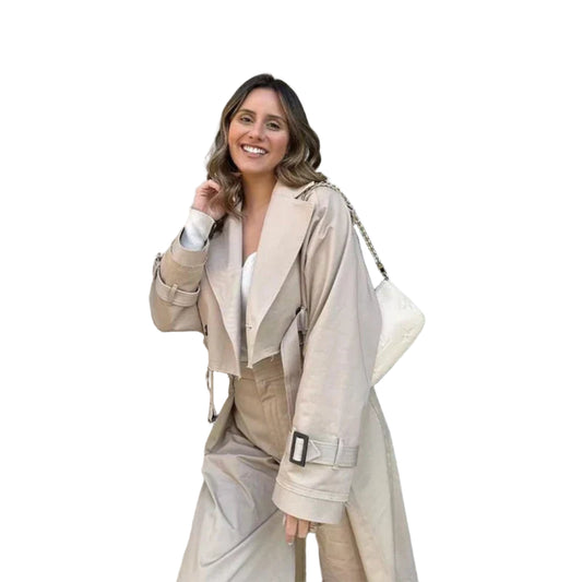 Cappotto Trench Corto da Donna  Vestibilità Relaxed